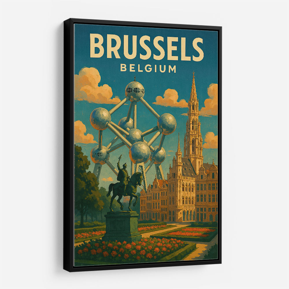 Brussels Travel Poster Wall Art