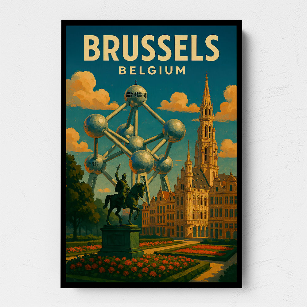 Brussels Travel Poster Wall Art