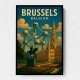 Brussels Travel Poster Wall Art