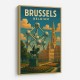 Brussels Travel Poster Wall Art