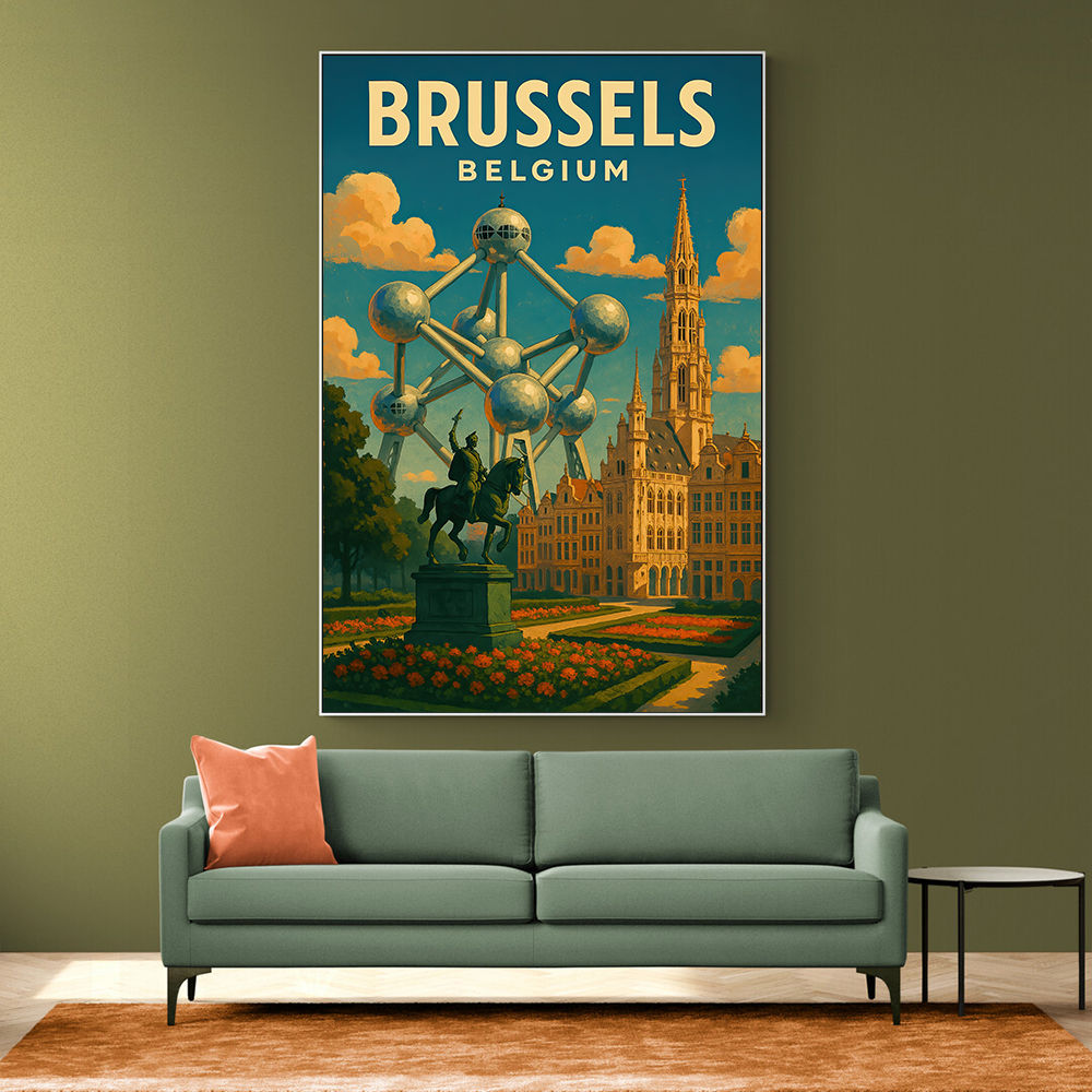 Brussels Travel Poster Wall Art