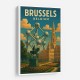 Brussels Travel Poster Wall Art