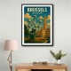 Brussels Travel Poster Wall Art
