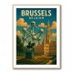 Brussels Travel Poster Wall Art