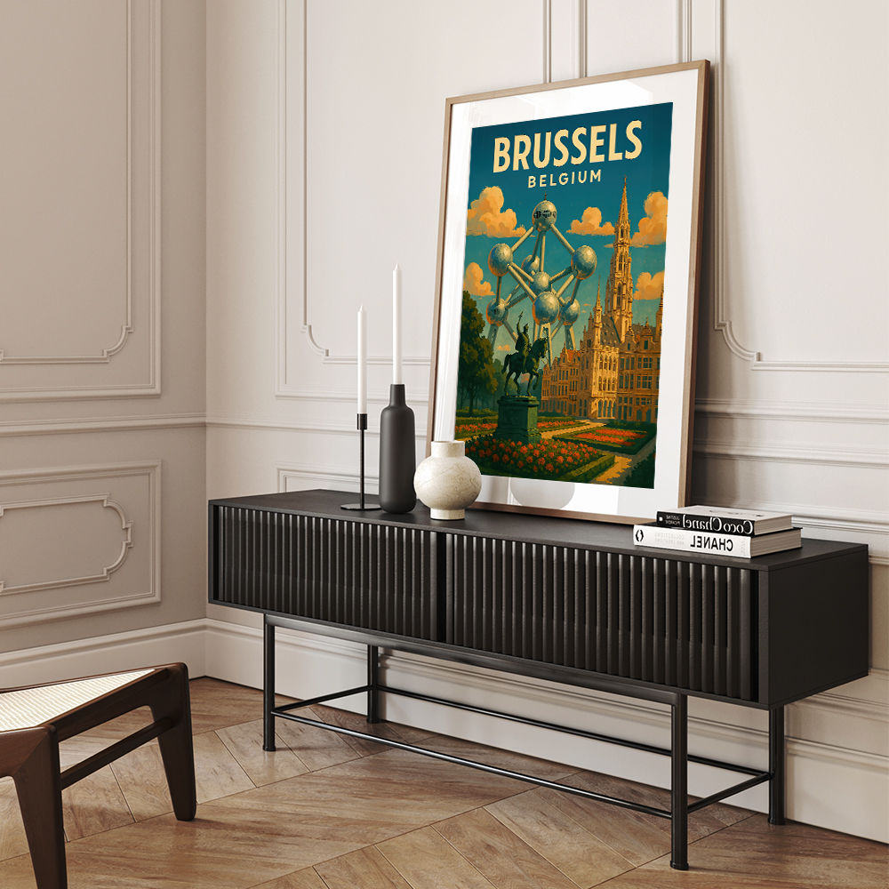 Brussels Travel Poster Wall Art