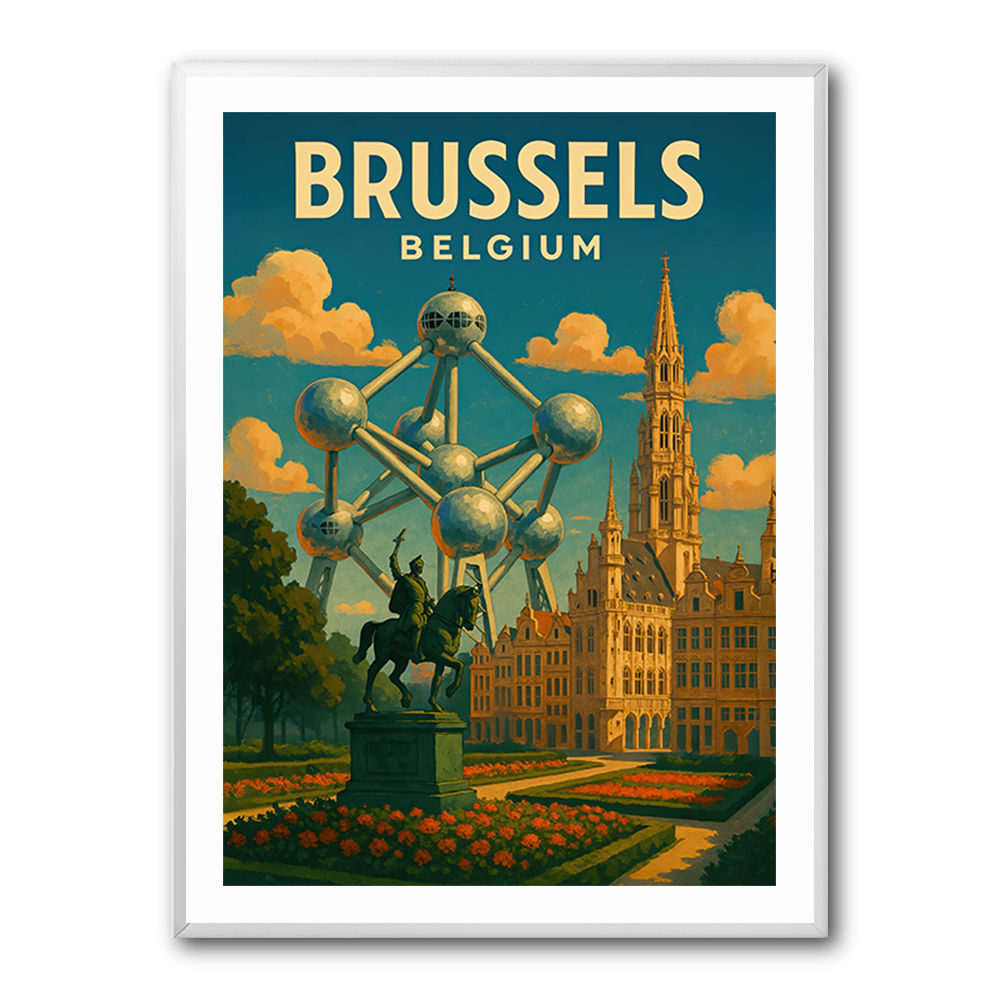 Brussels Travel Poster Wall Art