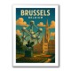 Brussels Travel Poster Wall Art