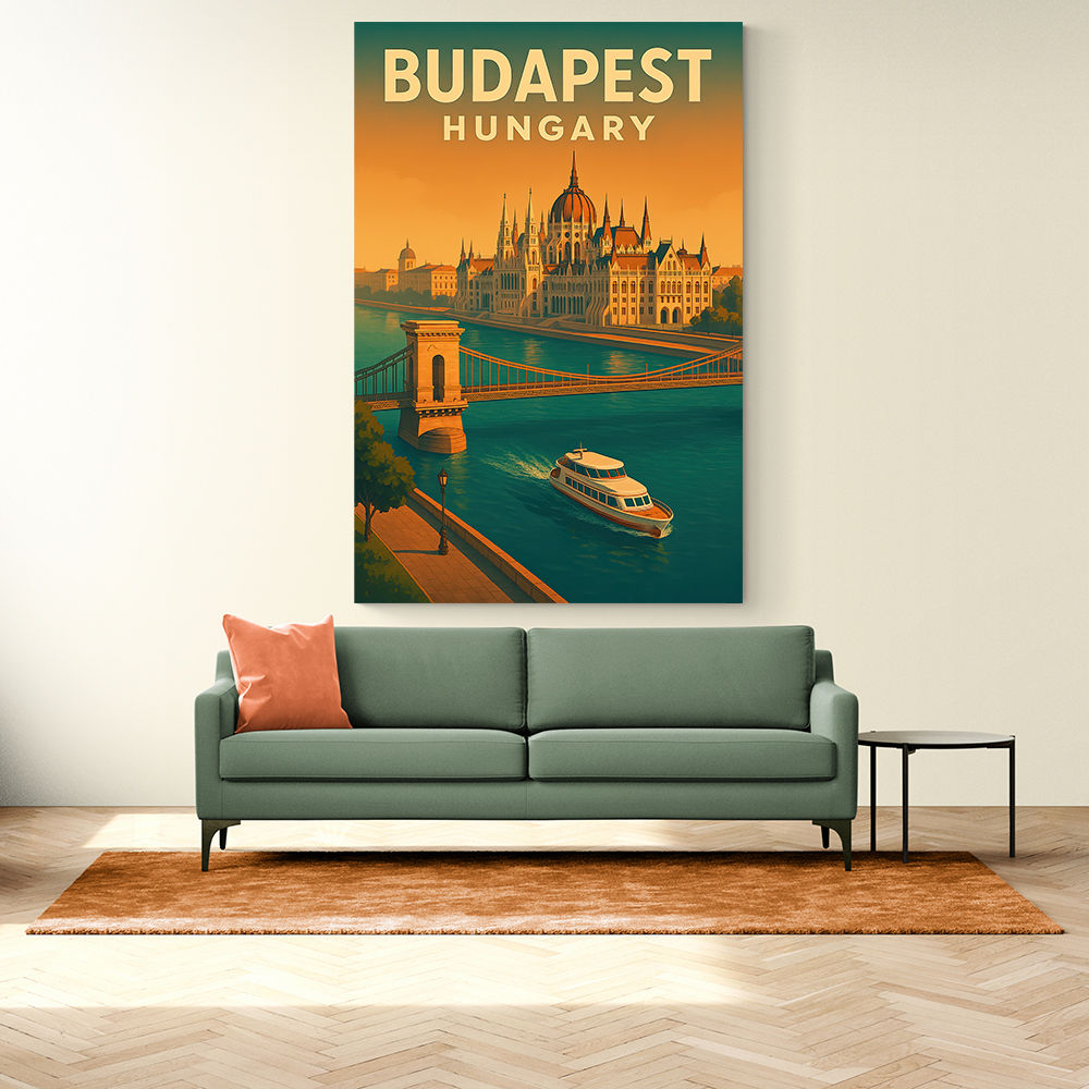 Budapest Travel Poster Wall Art