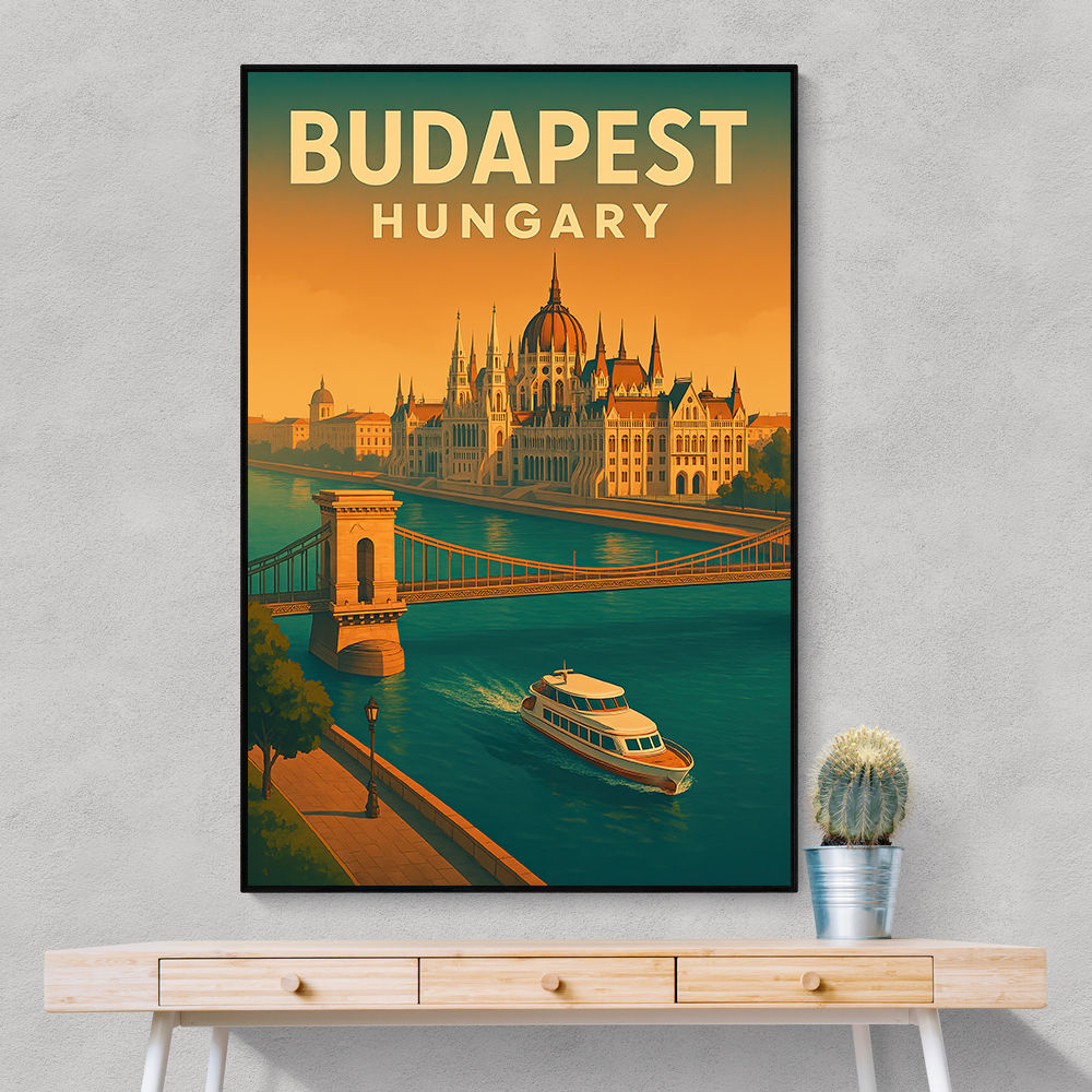Budapest Travel Poster Wall Art