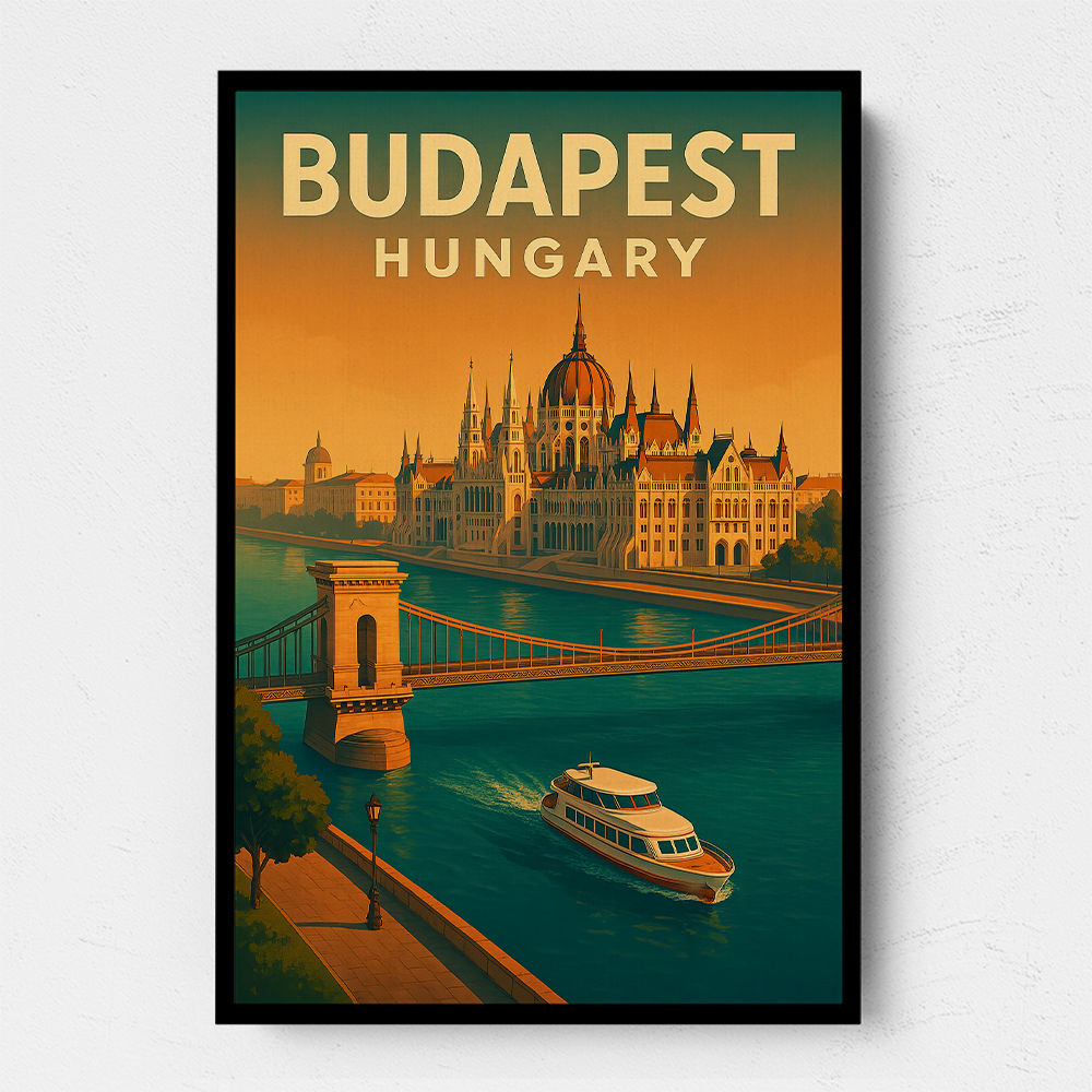 Budapest Travel Poster Wall Art