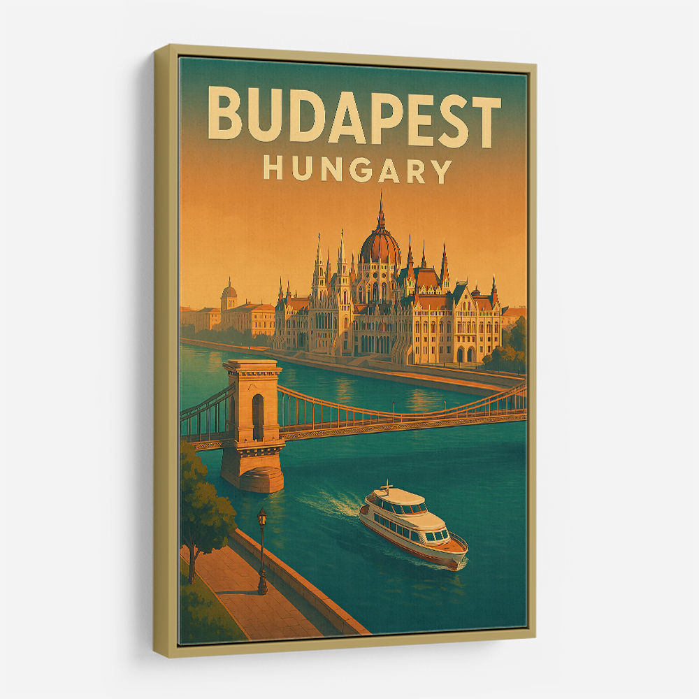 Budapest Travel Poster Wall Art