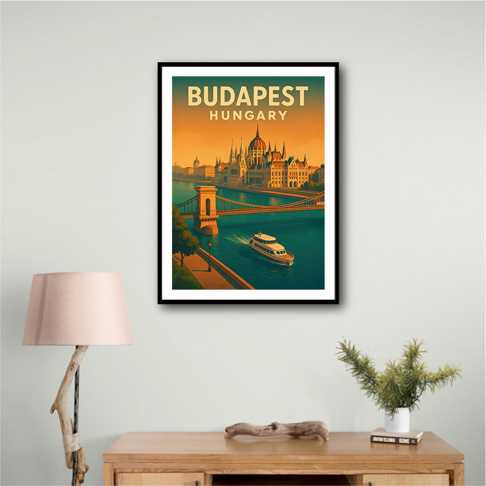 Budapest Travel Poster Wall Art