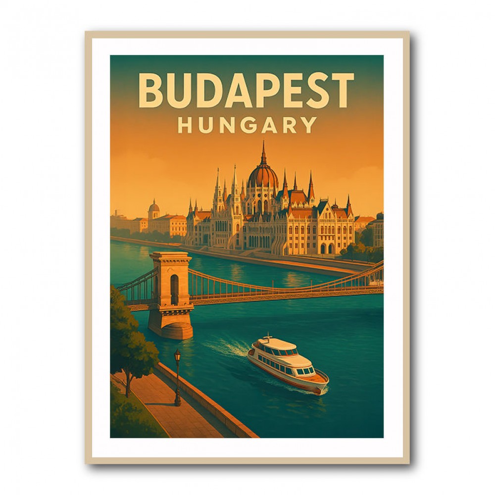 Budapest Travel Poster Wall Art