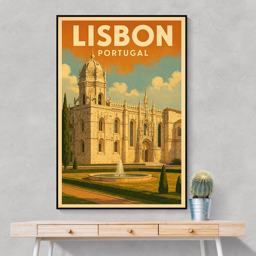 Lisbon Travel Poster 2 Wall Art