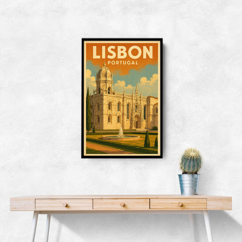 Lisbon Travel Poster 2 Wall Art