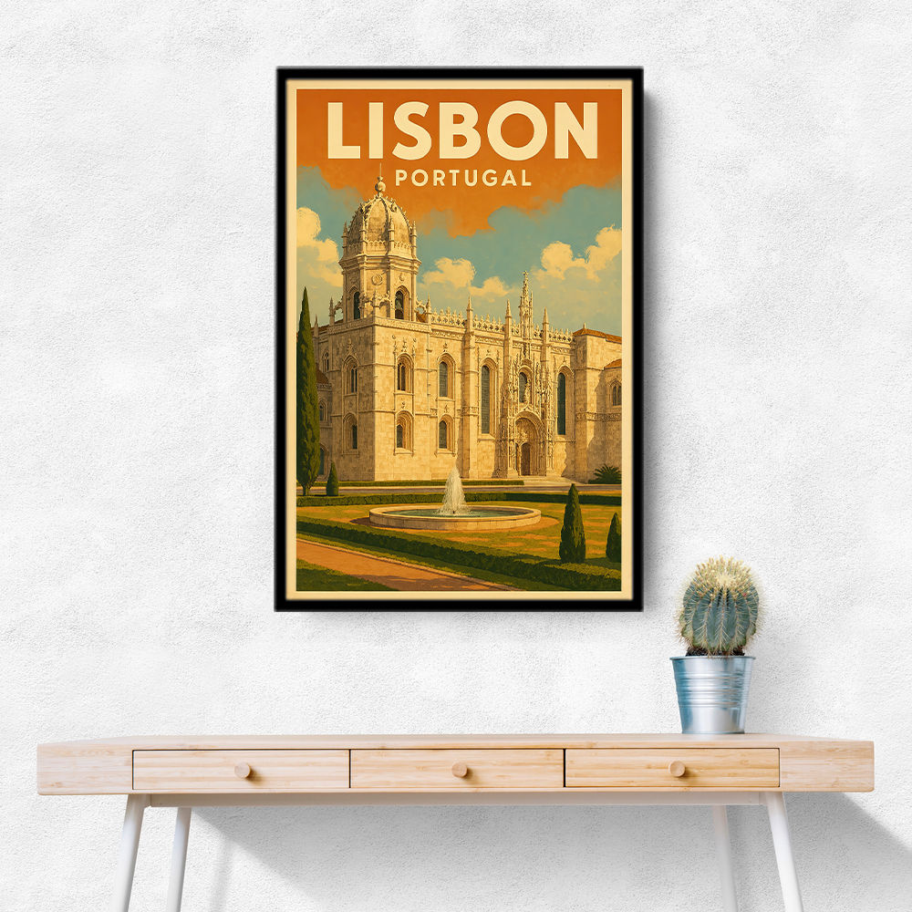 Lisbon Travel Poster 2 Wall Art