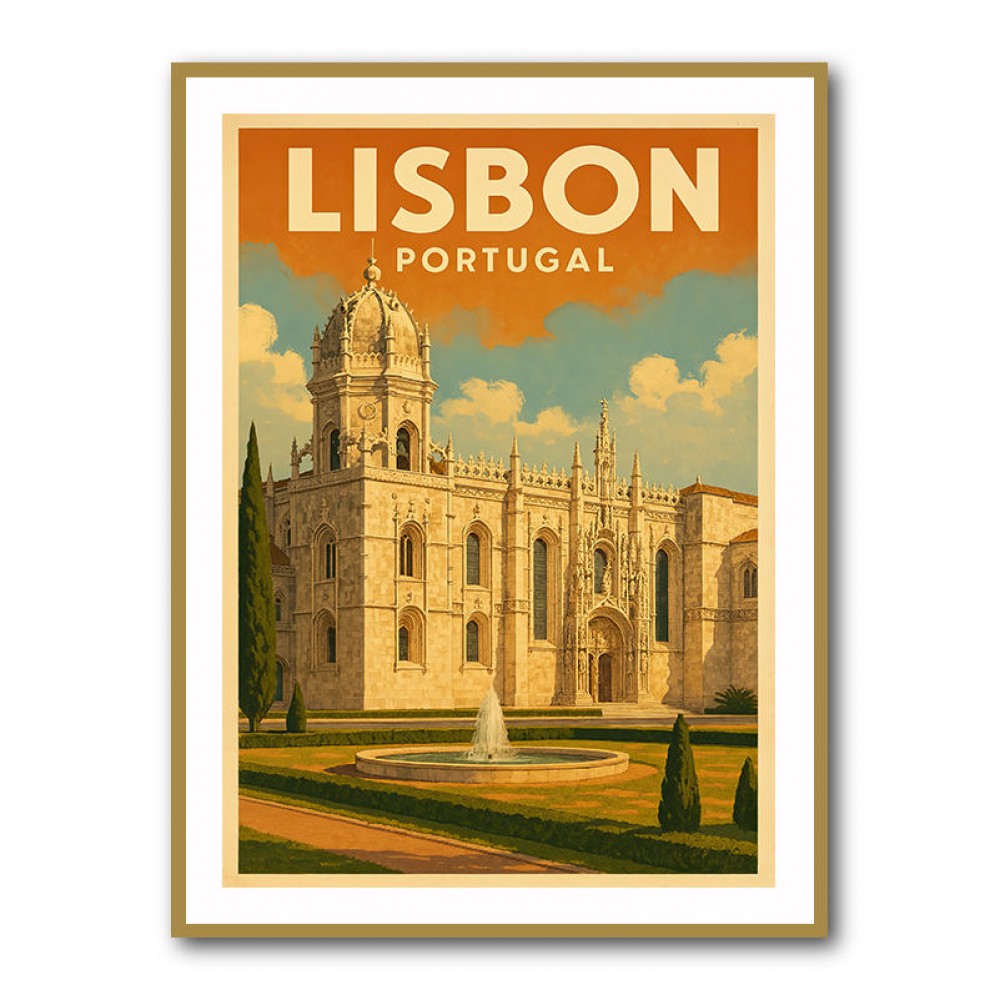 Lisbon Travel Poster 2 Wall Art