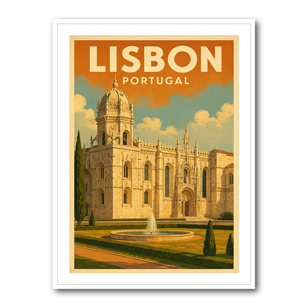 Lisbon Travel Poster 2 Wall Art