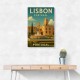 Lisbon Travel Poster 3 Wall Art