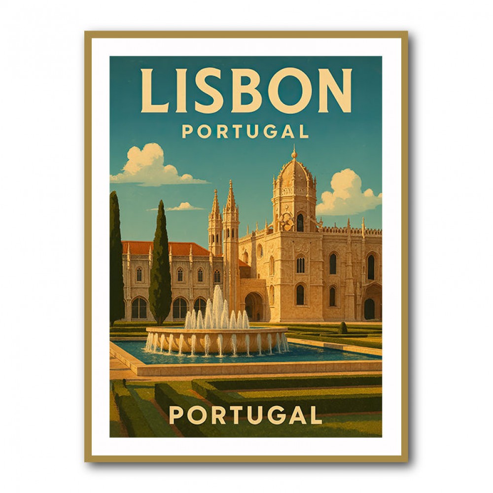 Lisbon Travel Poster 3 Wall Art