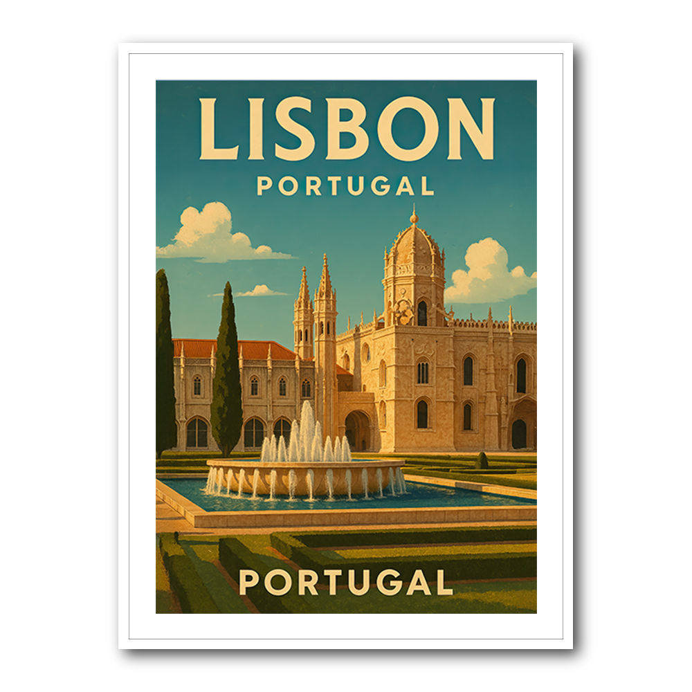 Lisbon Travel Poster 3 Wall Art
