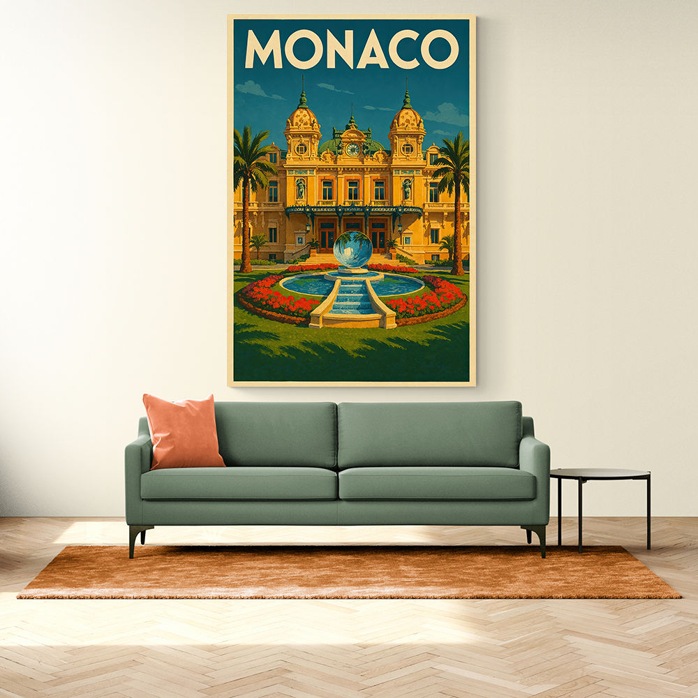 Monaco Casino Travel Poster 1 Wall Art
