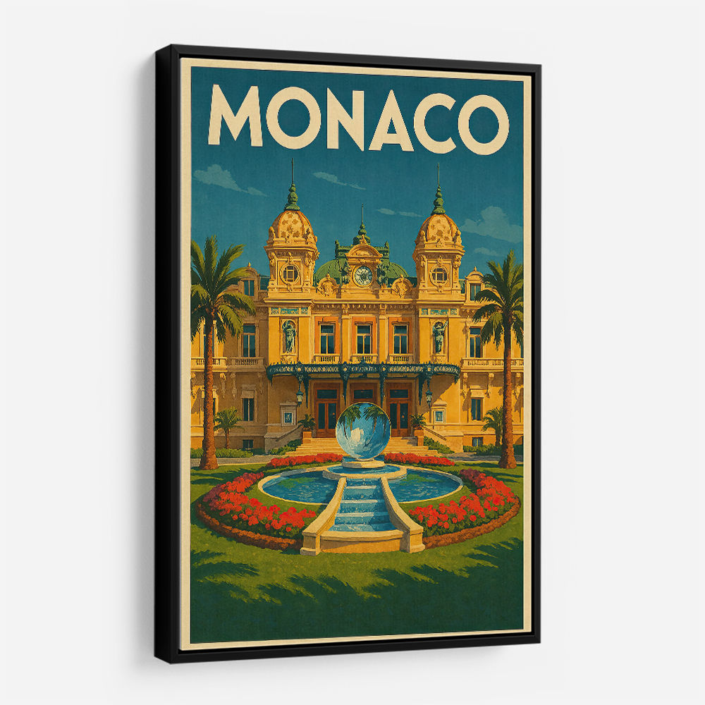 Monaco Casino Travel Poster 1 Wall Art
