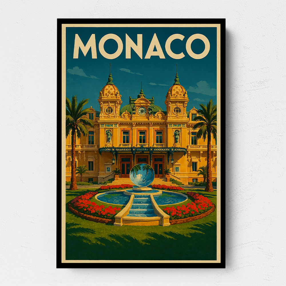 Monaco Casino Travel Poster 1 Wall Art