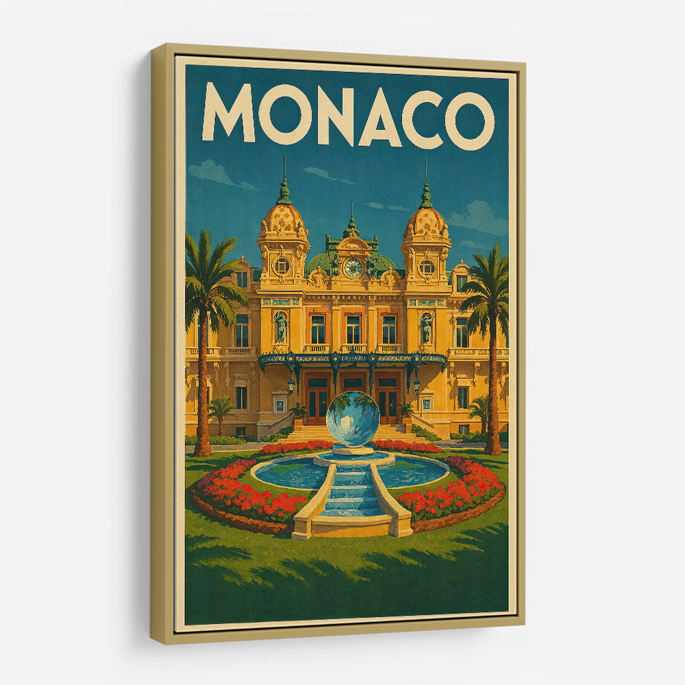 Monaco Casino Travel Poster 1 Wall Art