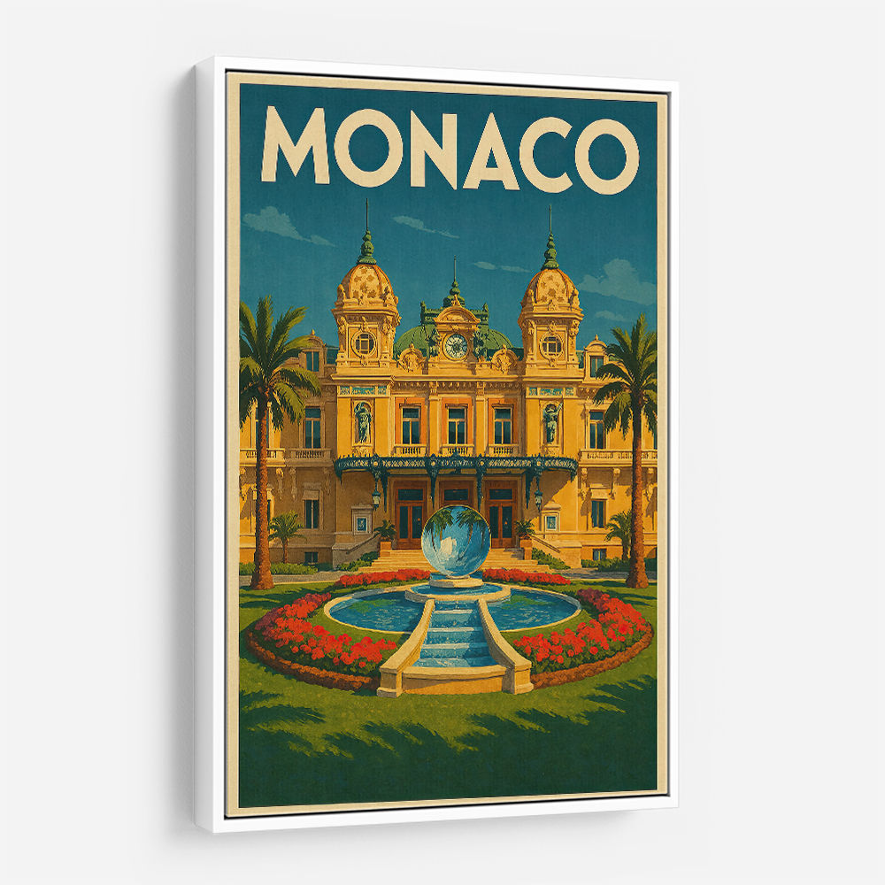 Monaco Casino Travel Poster 1 Wall Art