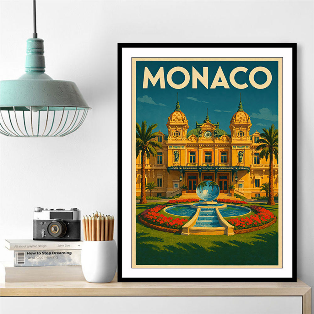 Monaco Casino Travel Poster 1 Wall Art