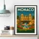 Monaco Casino Travel Poster 1 Wall Art