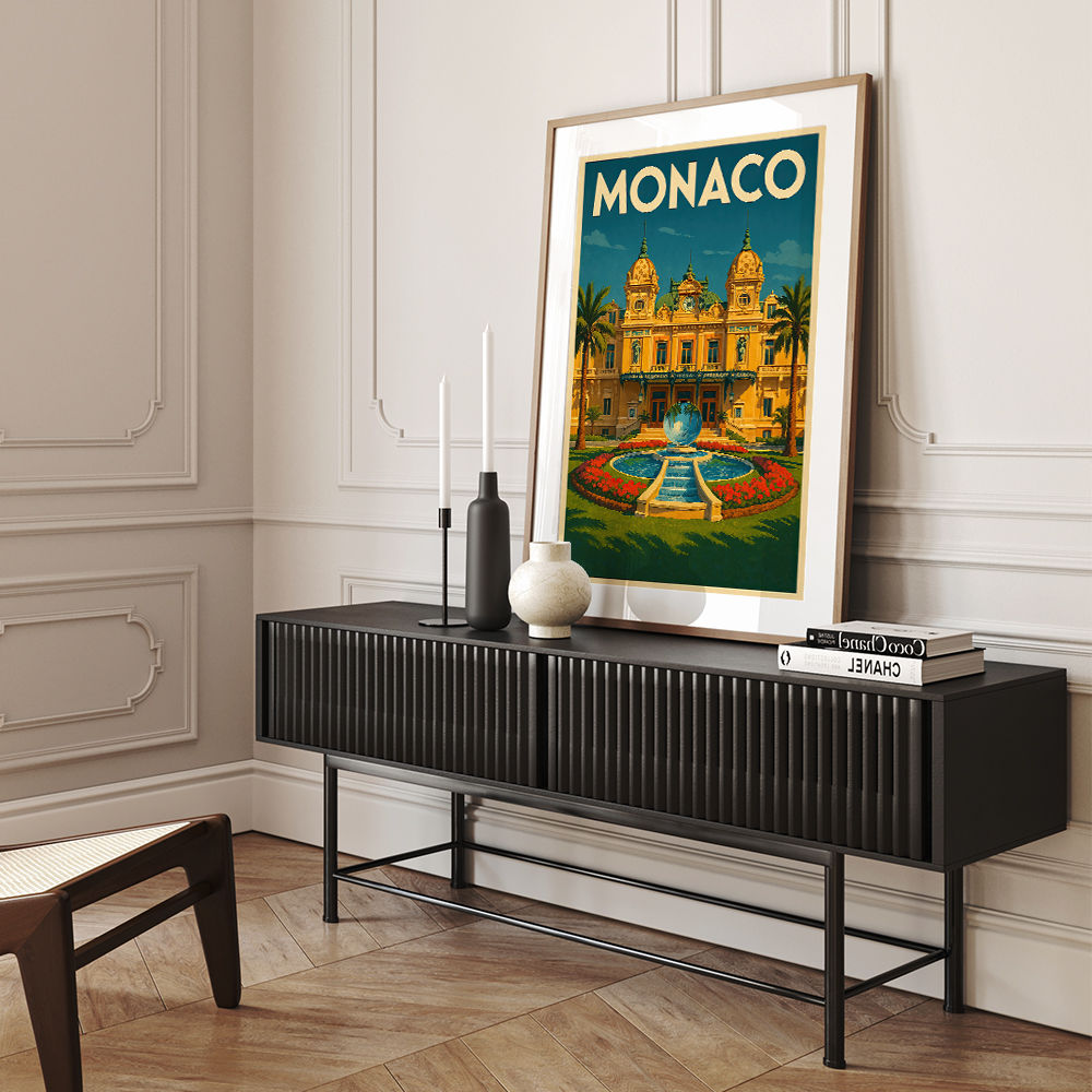 Monaco Casino Travel Poster 1 Wall Art