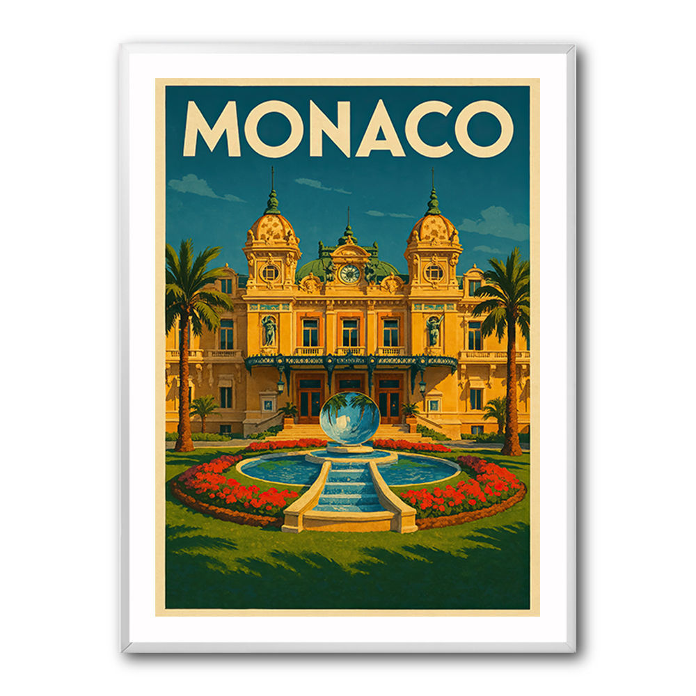 Monaco Casino Travel Poster 1 Wall Art