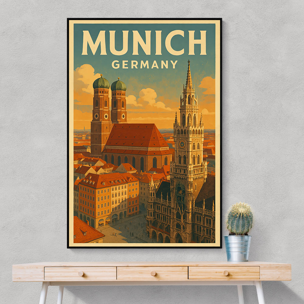 Munich Germany Travel Poster 1 Wall Art