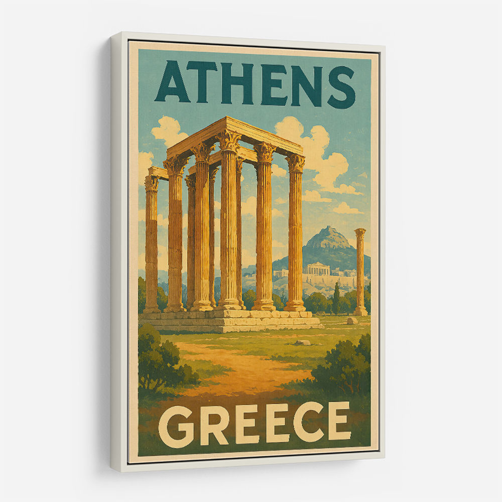 Olympian Zeus Greece Travel Poster 1 Wall Art