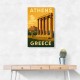 Olympian Zeus Greece Travel Poster Wall Art
