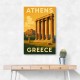Olympian Zeus Greece Travel Poster Wall Art