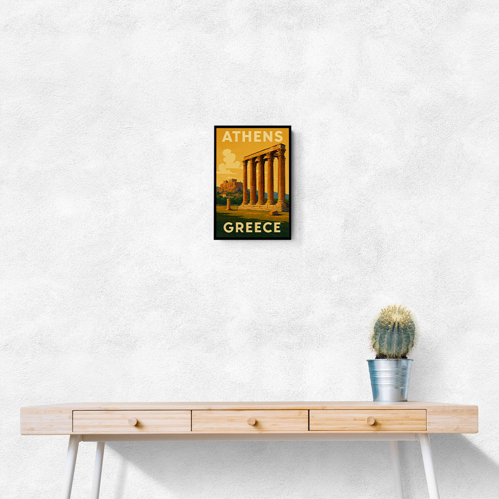 Olympian Zeus Greece Travel Poster Wall Art