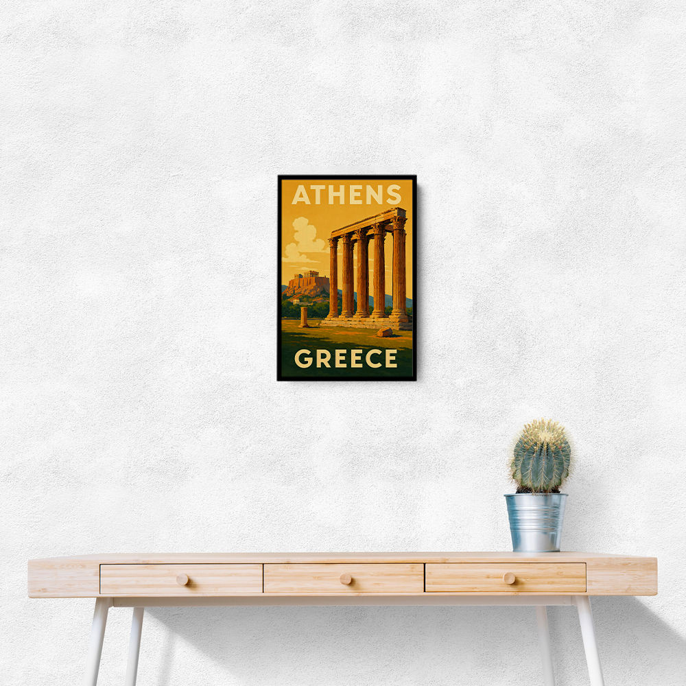 Olympian Zeus Greece Travel Poster Wall Art