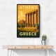 Olympian Zeus Greece Travel Poster Wall Art
