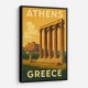 Olympian Zeus Greece Travel Poster Wall Art