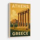 Olympian Zeus Greece Travel Poster Wall Art