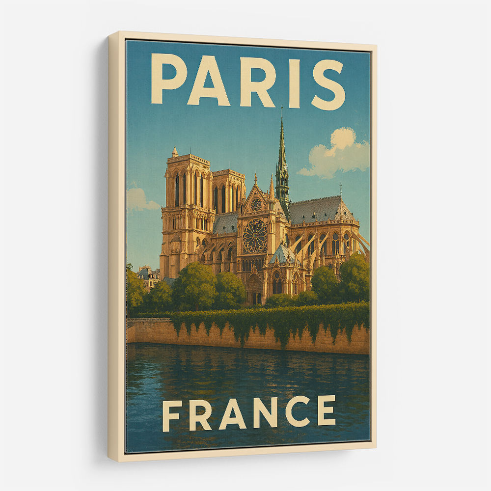 Paris Notre-Dame Cathedral Travel Poster 1 Wall Art