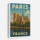 Paris Notre-Dame Cathedral Travel Poster 1 Wall Art