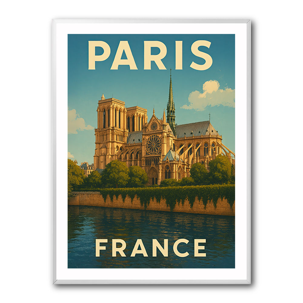 Paris Notre-Dame Cathedral Travel Poster 1 Wall Art