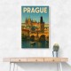 Prague Travel Poster 2 Wall Art