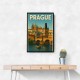 Prague Travel Poster 2 Wall Art