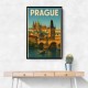 Prague Travel Poster 2 Wall Art