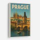 Prague Travel Poster 2 Wall Art